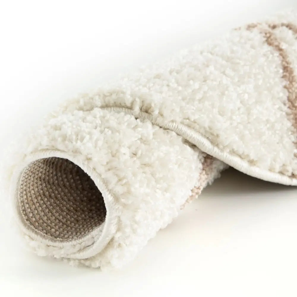 Moroccan Ivory Shaggy Rug | 530 - Rugs