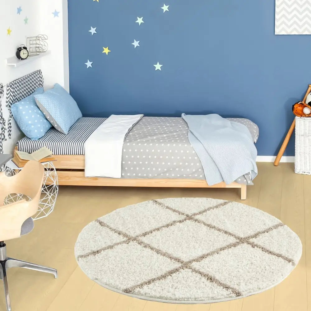 Moroccan Ivory Shaggy Rug | 530 - Rugs