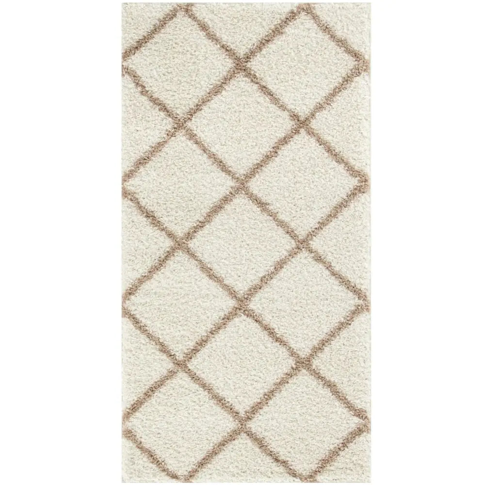 Moroccan Ivory Shaggy Rug | 530 - Rugs