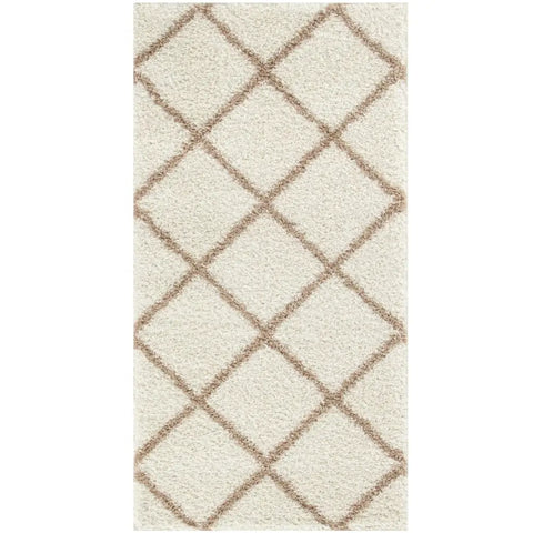 Moroccan Ivory Shaggy Rug | 530 - Rugs