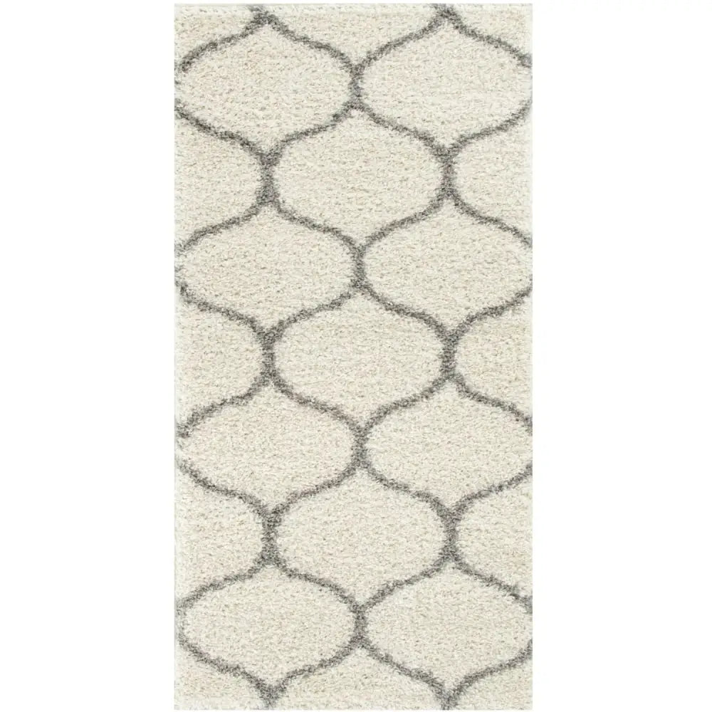 Moroccan Ivory Shaggy Rug | 600 - Rugs