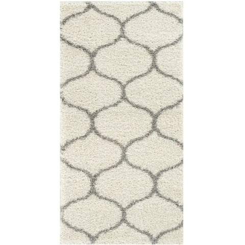 Moroccan Ivory Shaggy Rug | 600 - Rugs