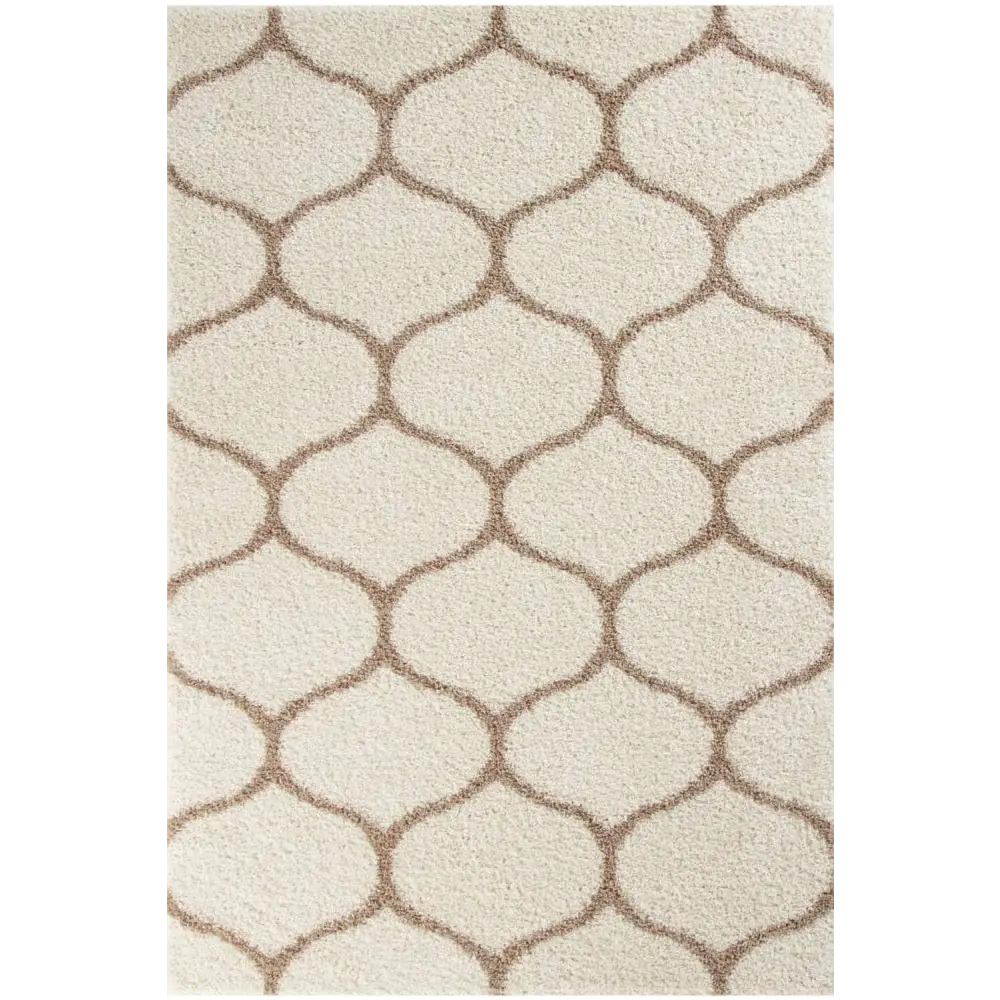 Moroccan Ivory Shaggy Rug | 630 - 60X110 cm - Rugs