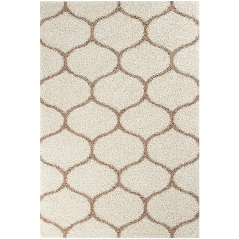 Moroccan Ivory Shaggy Rug | 630 - 60X110 cm - Rugs