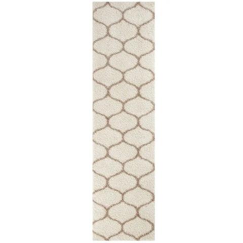Moroccan Ivory Shaggy Rug | 630 - 80X300 cm - Rugs