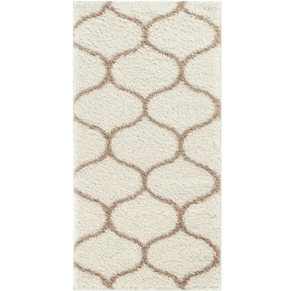 Moroccan Ivory Shaggy Rug | 630 - Rugs