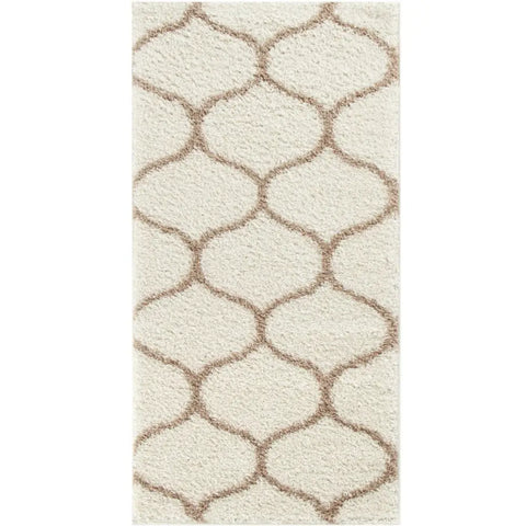 Moroccan Ivory Shaggy Rug | 630 - Rugs