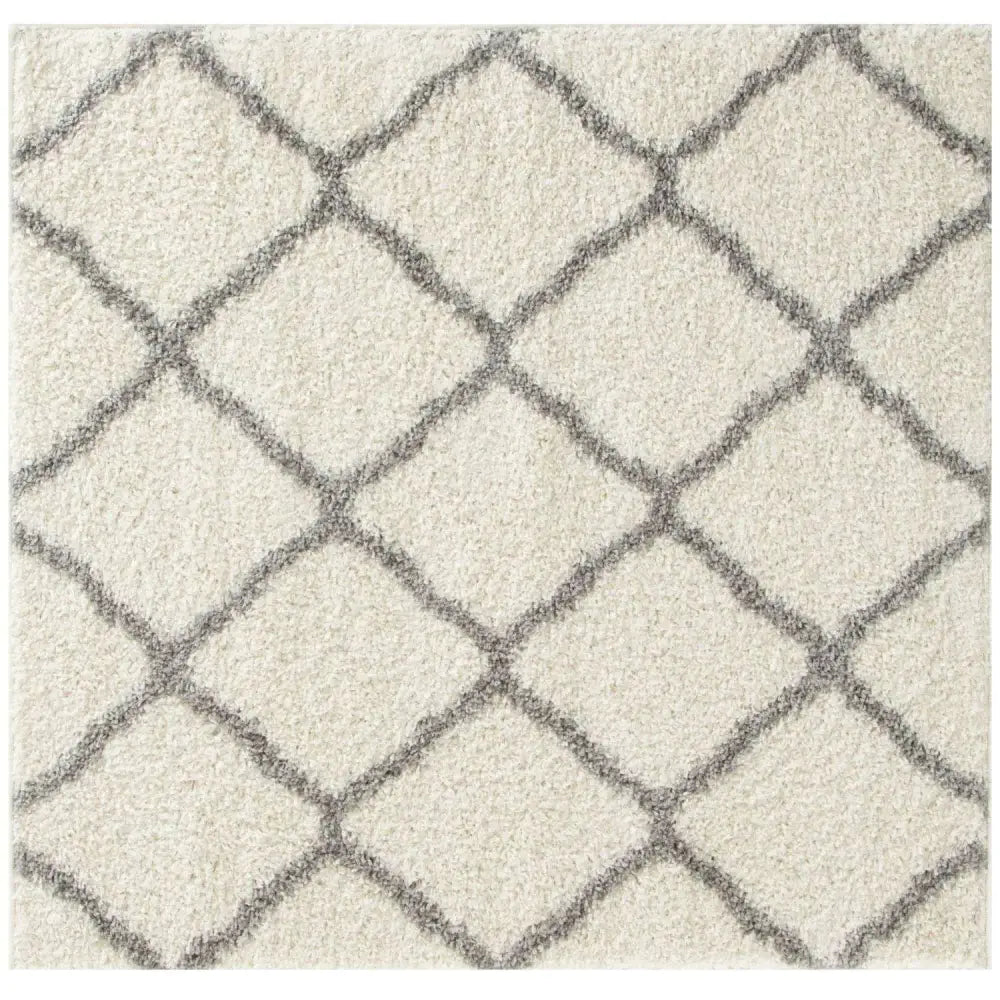 Moroccan Ivory Shaggy Rug | 700 - 120X120 cm - Rugs