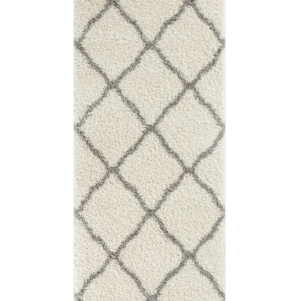 Moroccan Ivory Shaggy Rug | 700 - Rugs