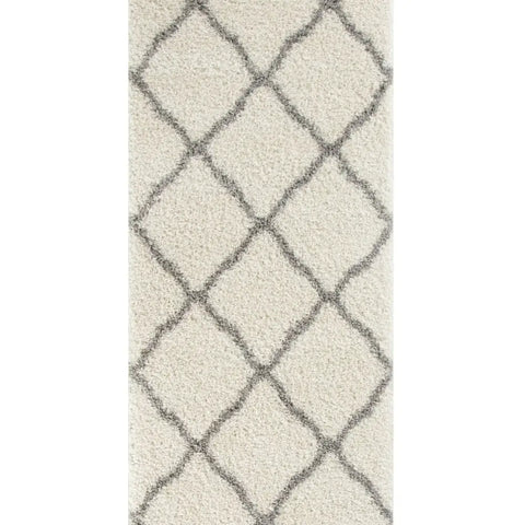 Moroccan Ivory Shaggy Rug | 700 - Rugs