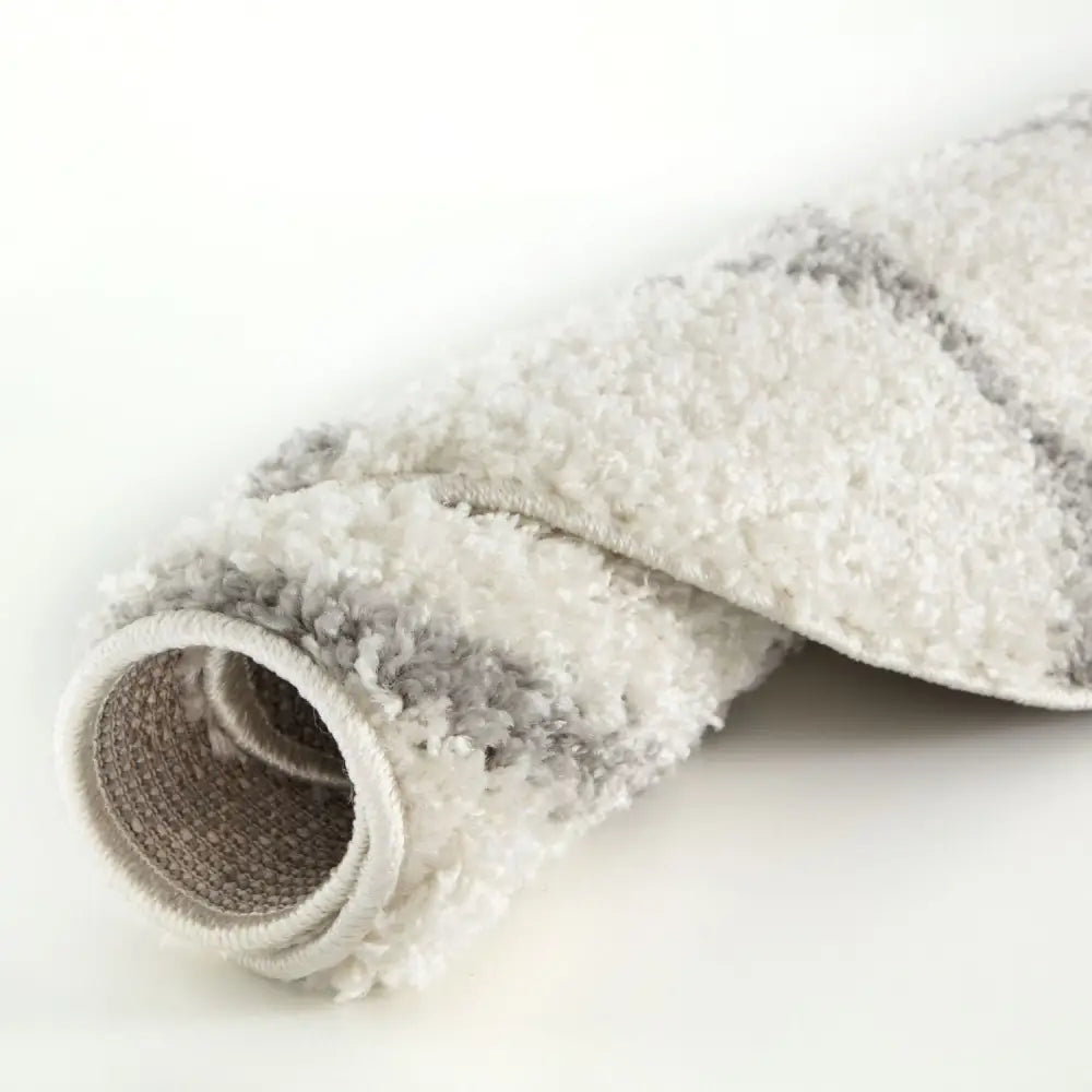 Moroccan Ivory Shaggy Rug | 700 - Rugs