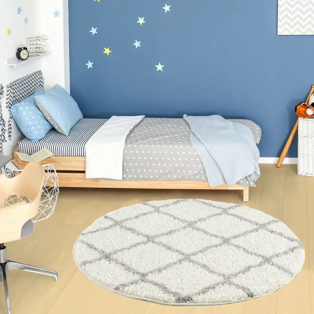 Moroccan Ivory Shaggy Rug | 700 - Rugs