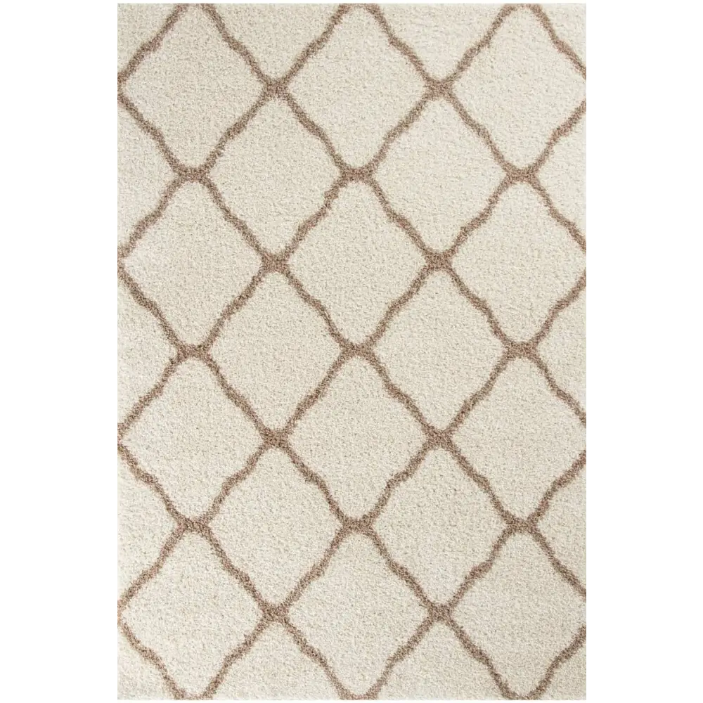 Moroccan Ivory Shaggy Rug | 730 - 60X110 cm - Rugs