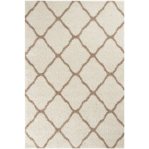Moroccan Ivory Shaggy Rug | 730 - 60X110 cm - Rugs