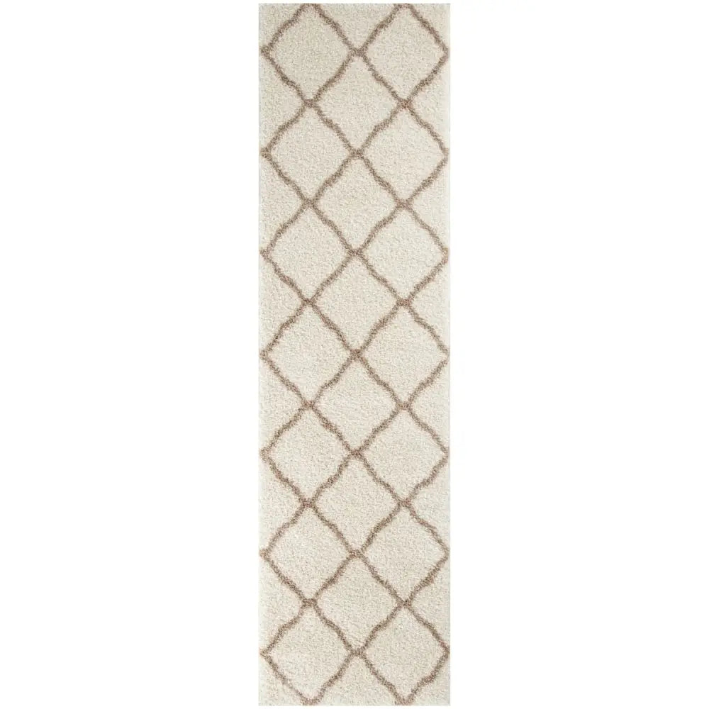 Moroccan Ivory Shaggy Rug | 730 - 80X300 cm - Rugs