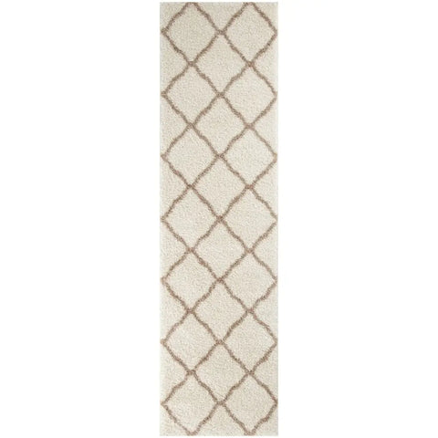 Moroccan Ivory Shaggy Rug | 730 - 80X300 cm - Rugs