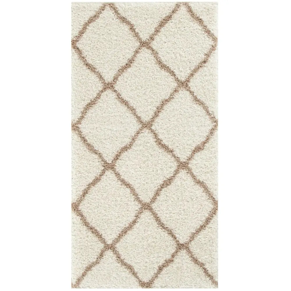 Moroccan Ivory Shaggy Rug | 730 - Rugs
