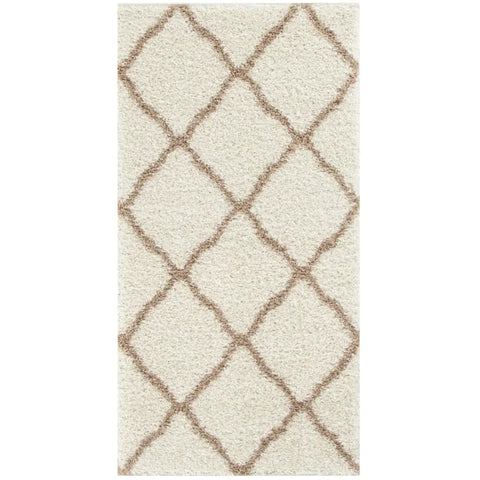 Moroccan Ivory Shaggy Rug | 730 - Rugs