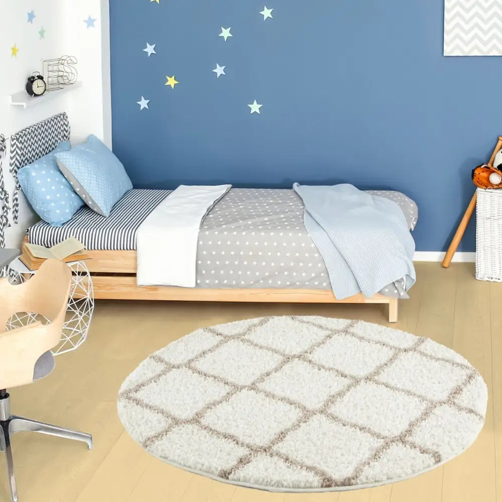 Moroccan Ivory Shaggy Rug | 730 - Rugs