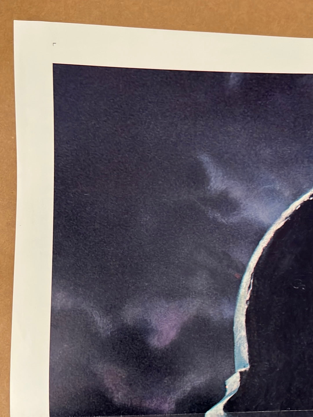 Dark textured print of swirling purples and blacks on mortuary 1983 original us horror movie poster 27x41
