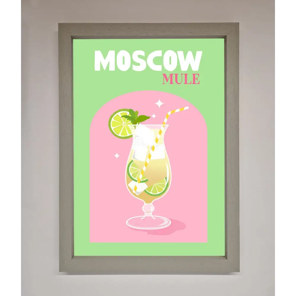 Moscow Mule Framed Print - A3 (29.7 x 42 cm) / Grey - Framed Print