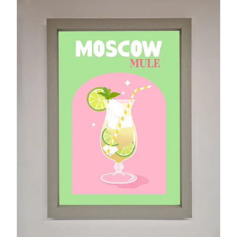 Moscow Mule Framed Print - A3 (29.7 x 42 cm) / Grey - Framed Print
