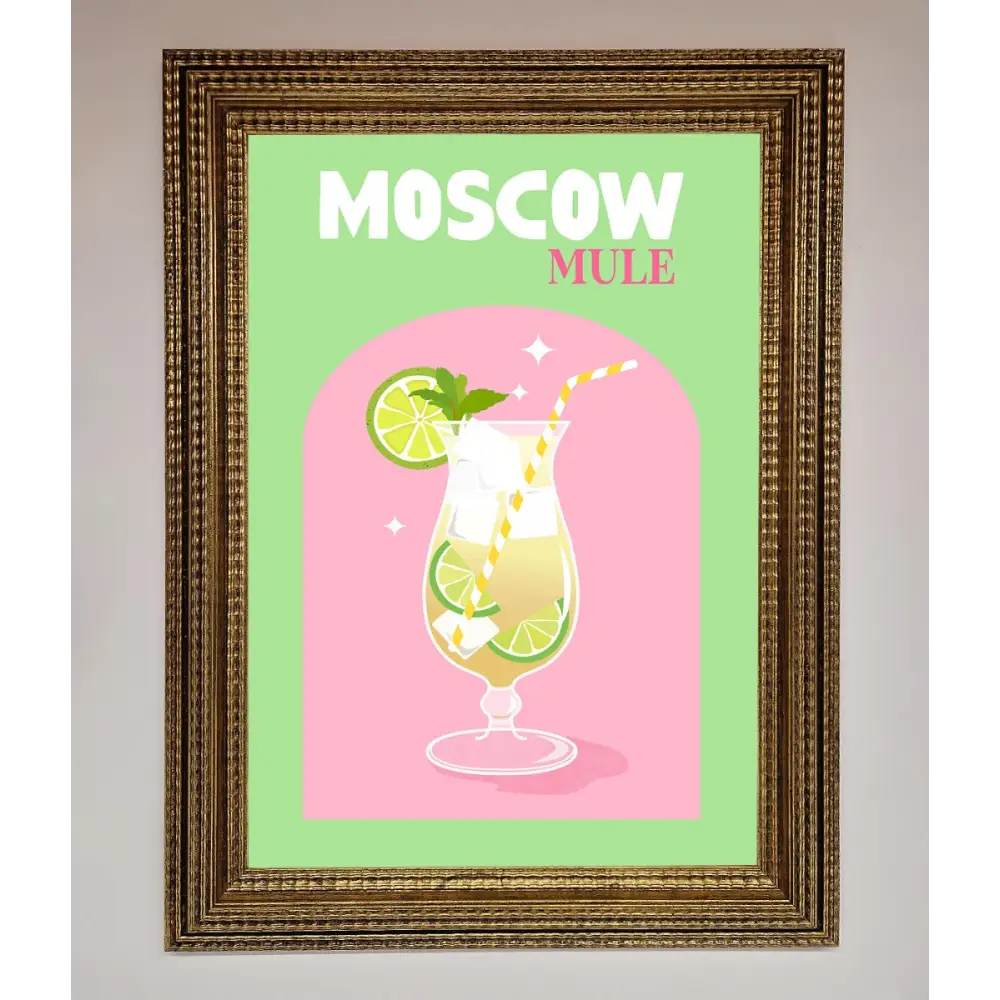 Moscow Mule Framed Print - A3 (29.7 x 42 cm) / Ornate Gold - Framed Print
