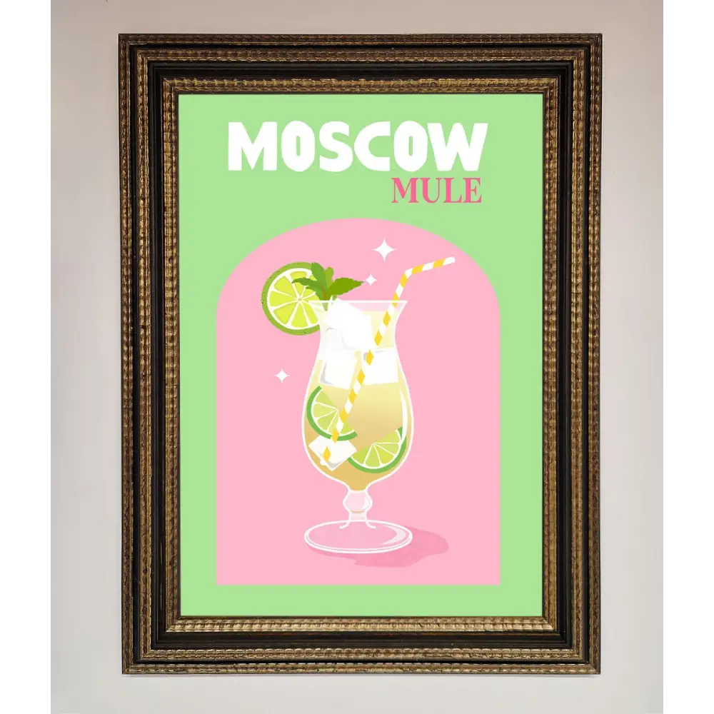 Moscow Mule Framed Print - A3 (29.7 x 42 cm) / Ornate Gold Black - Framed Print