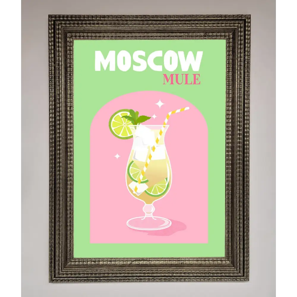 Moscow Mule Framed Print - A3 (29.7 x 42 cm) / Ornate Silver - Framed Print