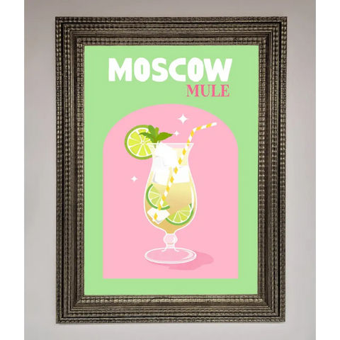 Moscow Mule Framed Print - A3 (29.7 x 42 cm) / Ornate Silver - Framed Print