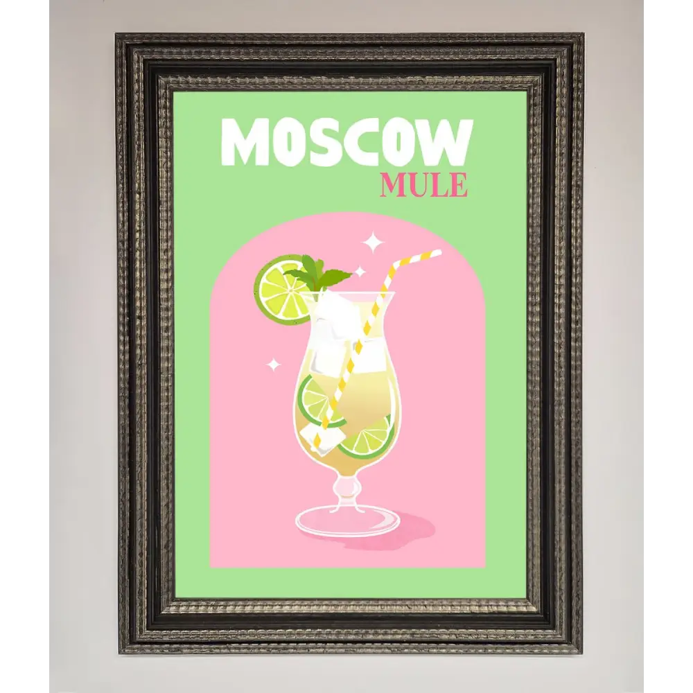 Moscow Mule Framed Print - A3 (29.7 x 42 cm) / Ornate Silver Black - Framed Print