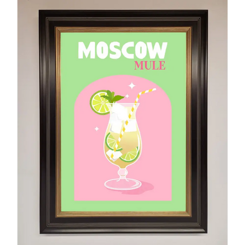 Moscow Mule Framed Print - B0 (100 x 141 cm) / Black Gold - Framed Print