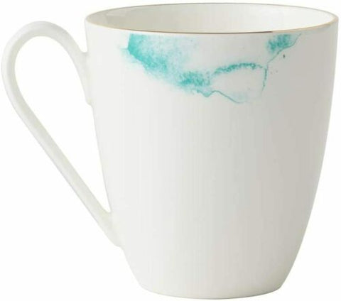 Tea Coffee Cups Mugs Set 4 Premium Porcelain (Water Colour)