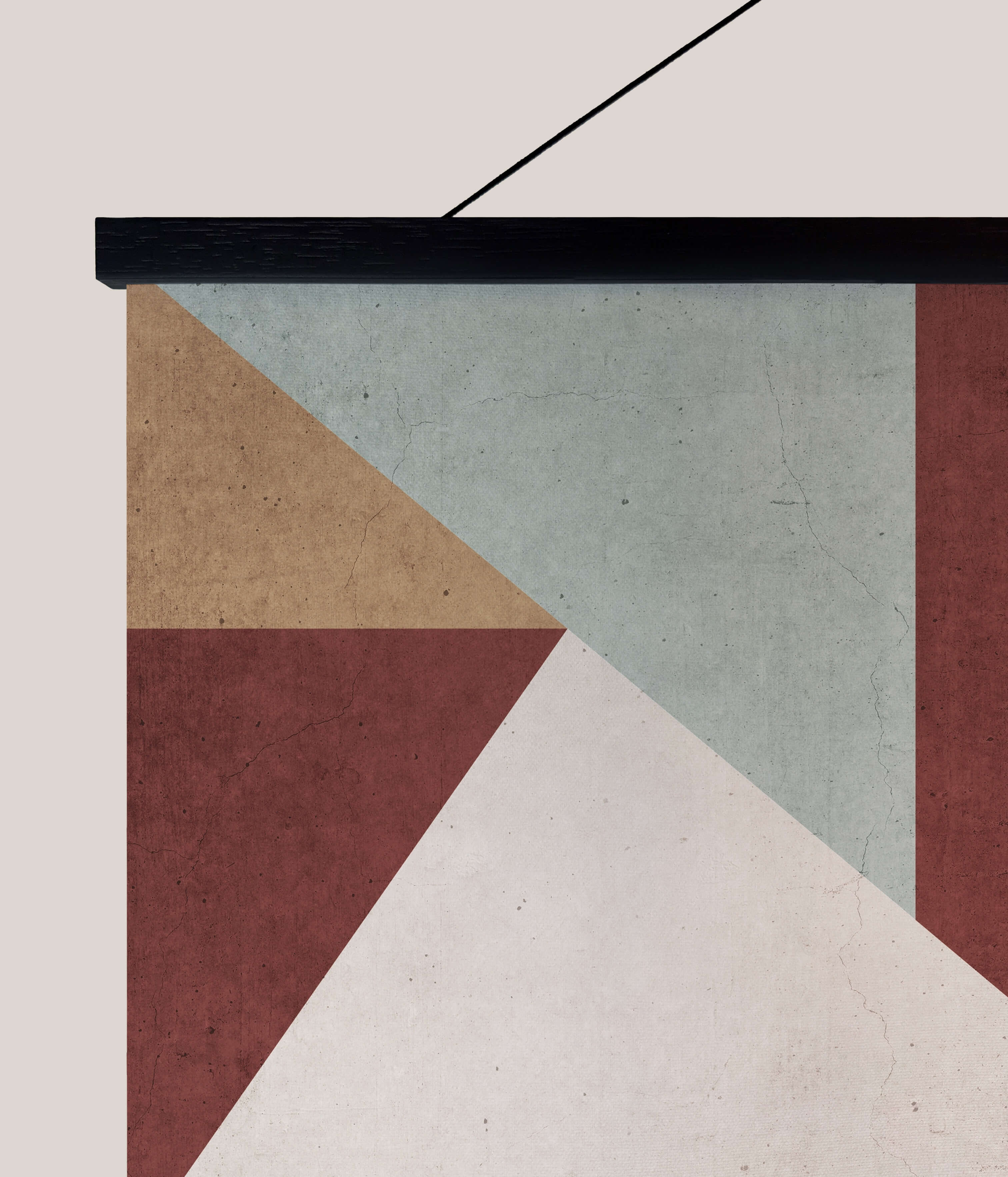 Geometric Triangle & Square Tapestry