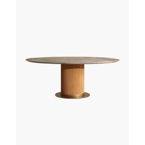 Murcell Oval Dining Table Brazilian Blue Marble - dining table