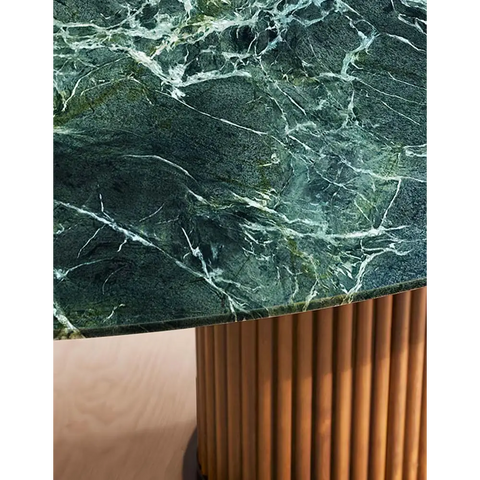 Murcell Oval Dining Table Brazilian Green Marble - dining table