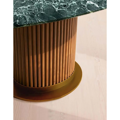 Murcell Oval Dining Table Brazilian Green Marble - dining table