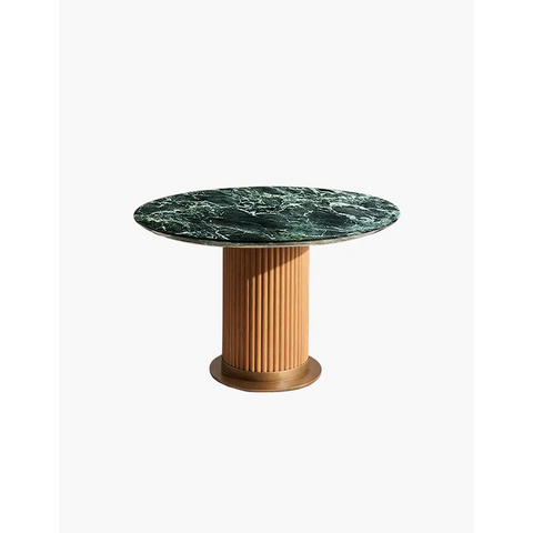 Murcell Oval Dining Table Brazilian Green Marble - Round(200cm) - dining table