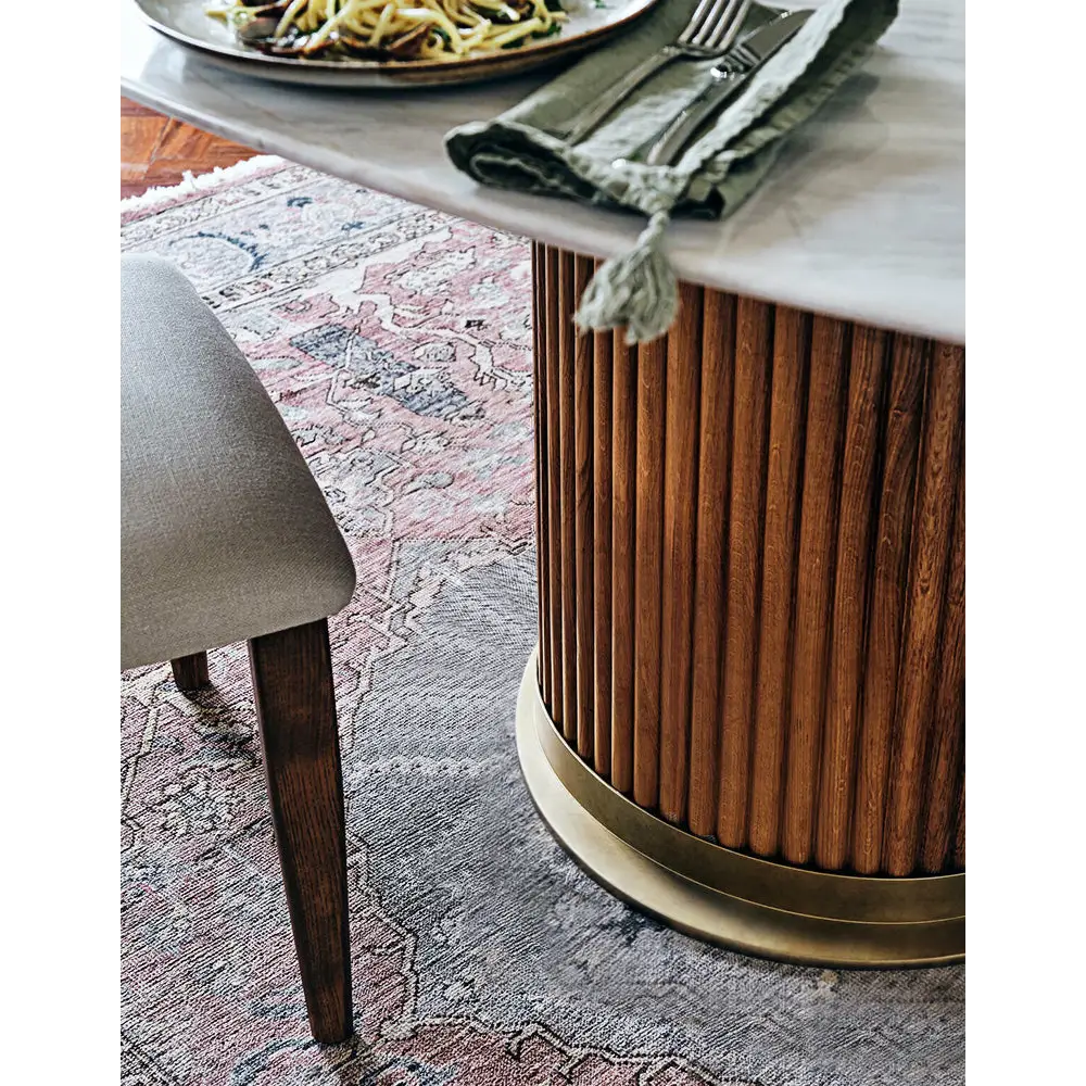 Murcell Oval Dining Table Marble