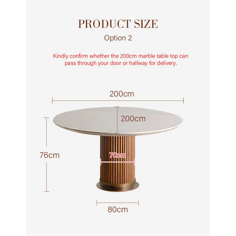 Murcell Oval Dining Table Marble