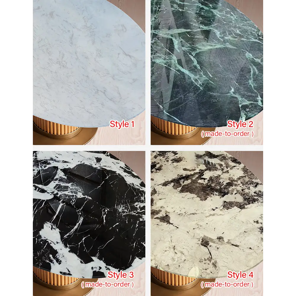 Murcell Oval Dining Table Marble