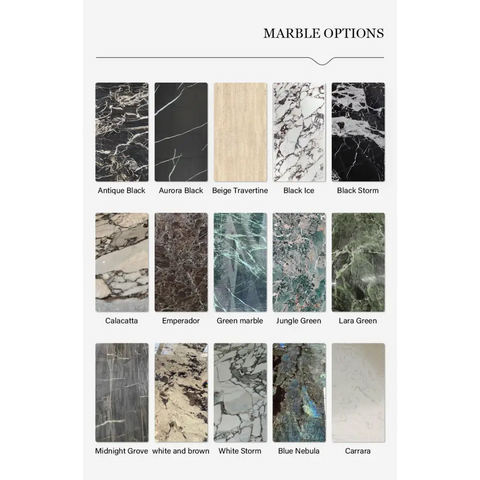 Murcell Oval Dining Table Marble