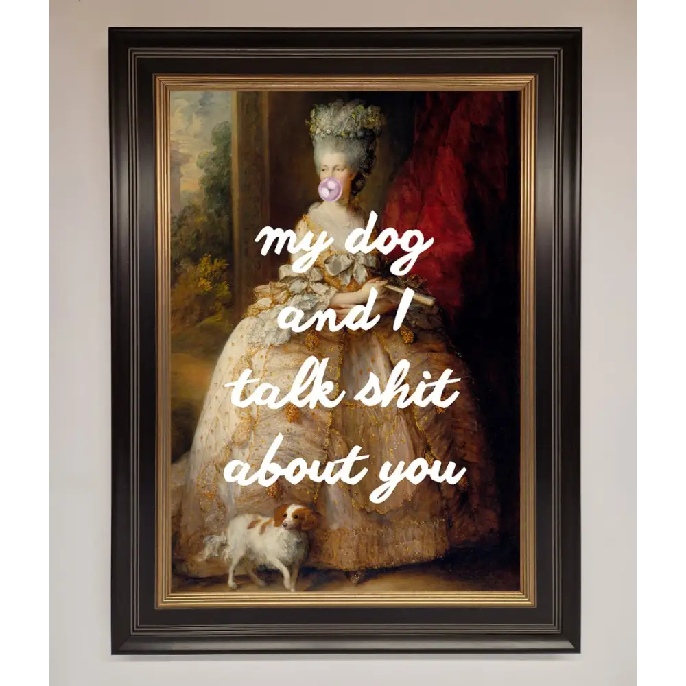 My Dog And I Framed Poster - A3 (29.7 x 42 cm) / Black Gold - Framed Print