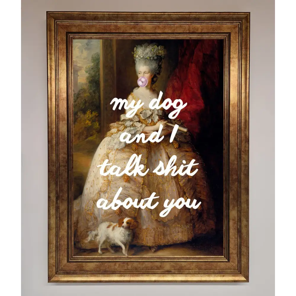 My Dog And I Framed Poster - A3 (29.7 x 42 cm) / Bronze - Framed Print