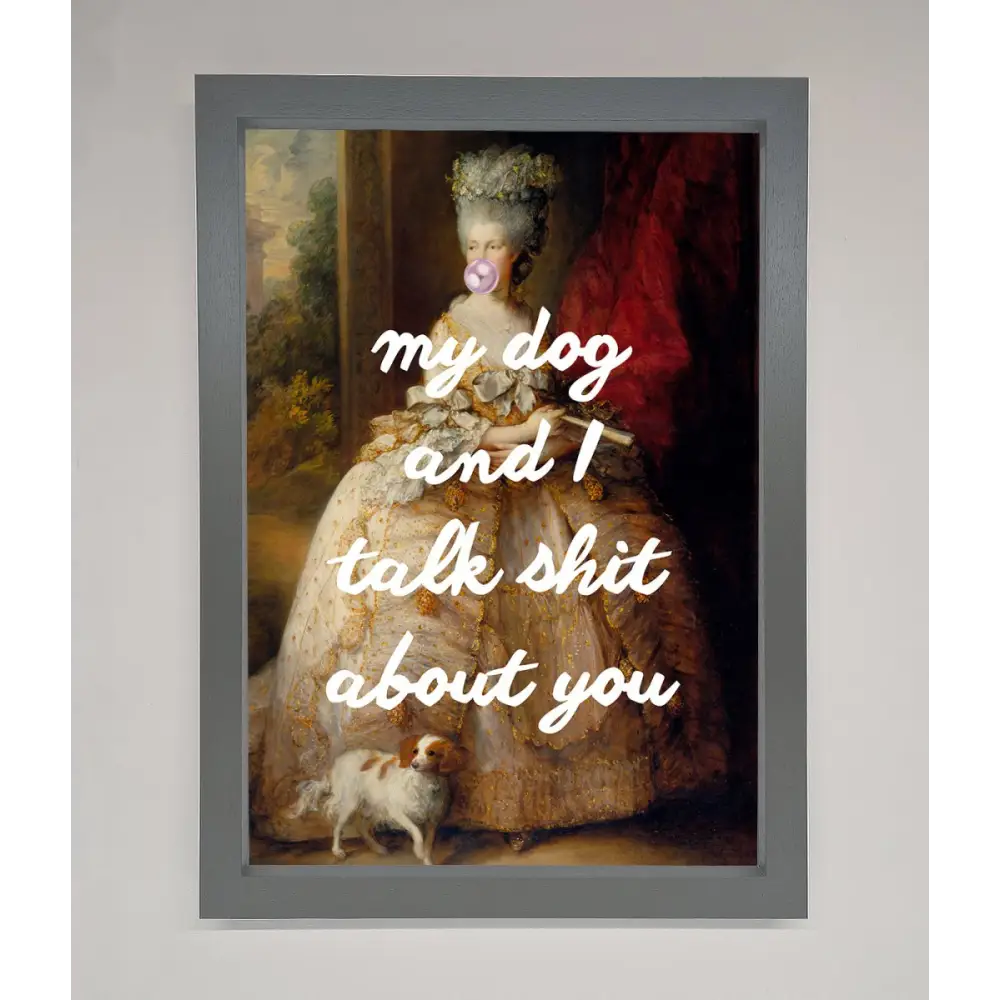 My Dog And I Framed Poster - A3 (29.7 x 42 cm) / Dark Grey - Framed Print