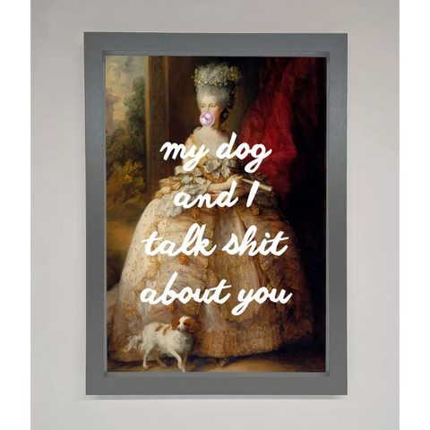 My Dog And I Framed Poster - A3 (29.7 x 42 cm) / Dark Grey - Framed Print