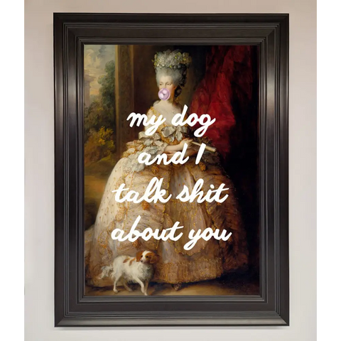 My Dog And I Framed Poster - A3 (29.7 x 42 cm) / Matt Black - Framed Print