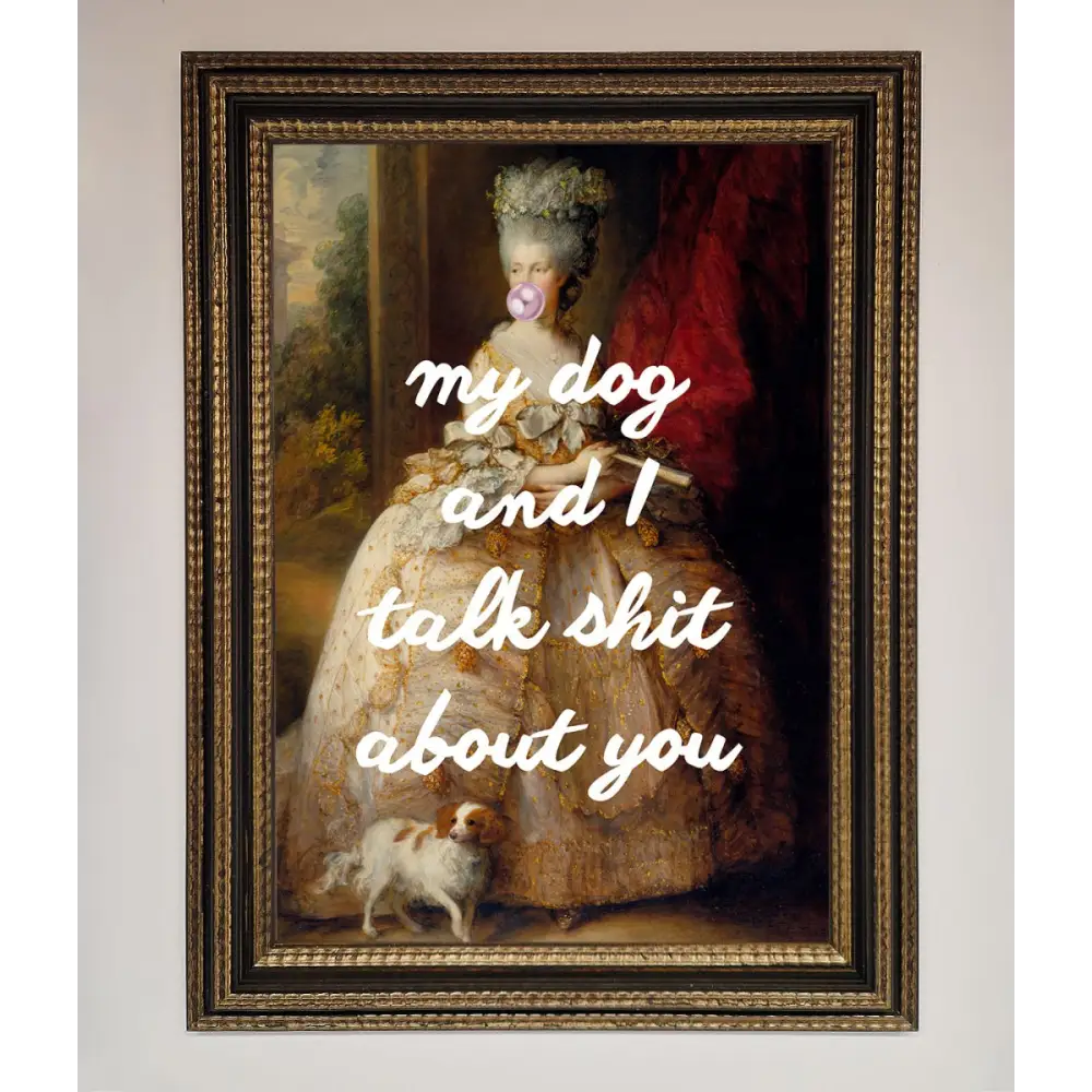 My Dog And I Framed Poster - A3 (29.7 x 42 cm) / Ornate Gold Black - Framed Print