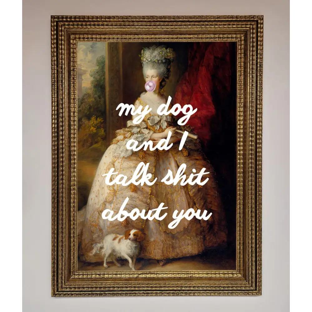 My Dog And I Framed Poster - A3 (29.7 x 42 cm) / Ornate Gold - Framed Print