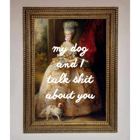 My Dog And I Framed Poster - A3 (29.7 x 42 cm) / Ornate Gold - Framed Print